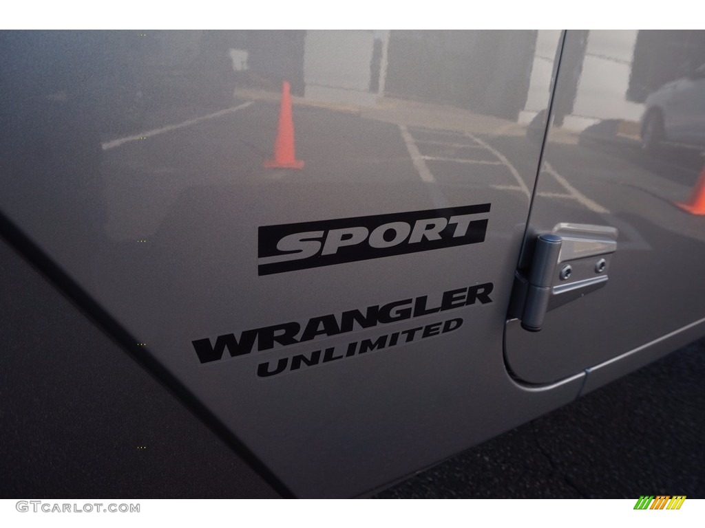 2016 Wrangler Unlimited Sport 4x4 - Billet Silver Metallic / Black photo #14