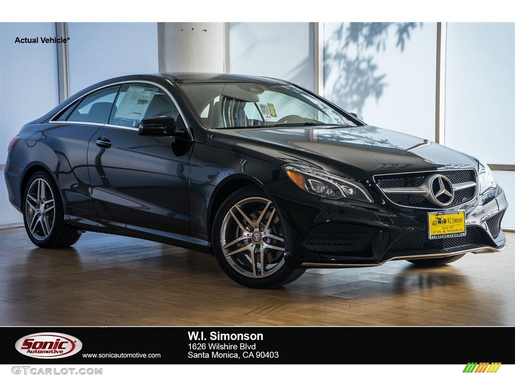 2017 E 400 Coupe - Black / Espresso Brown/Black photo #1