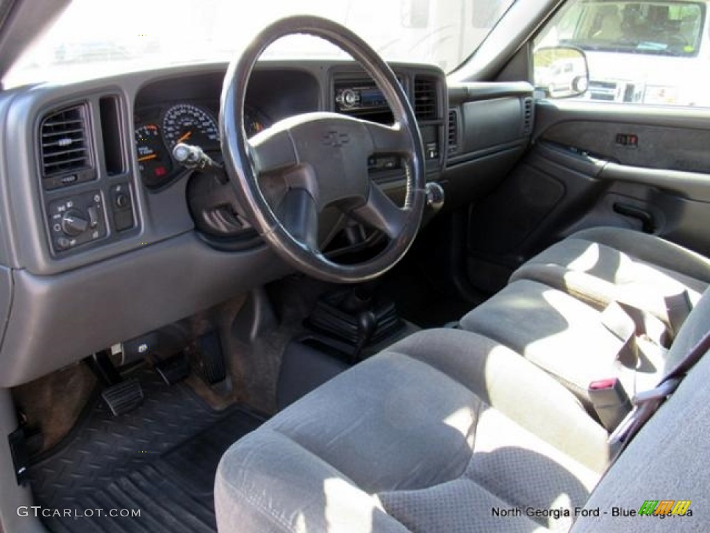 2003 Silverado 1500 LS Regular Cab 4x4 - Light Pewter Metallic / Medium Gray photo #5