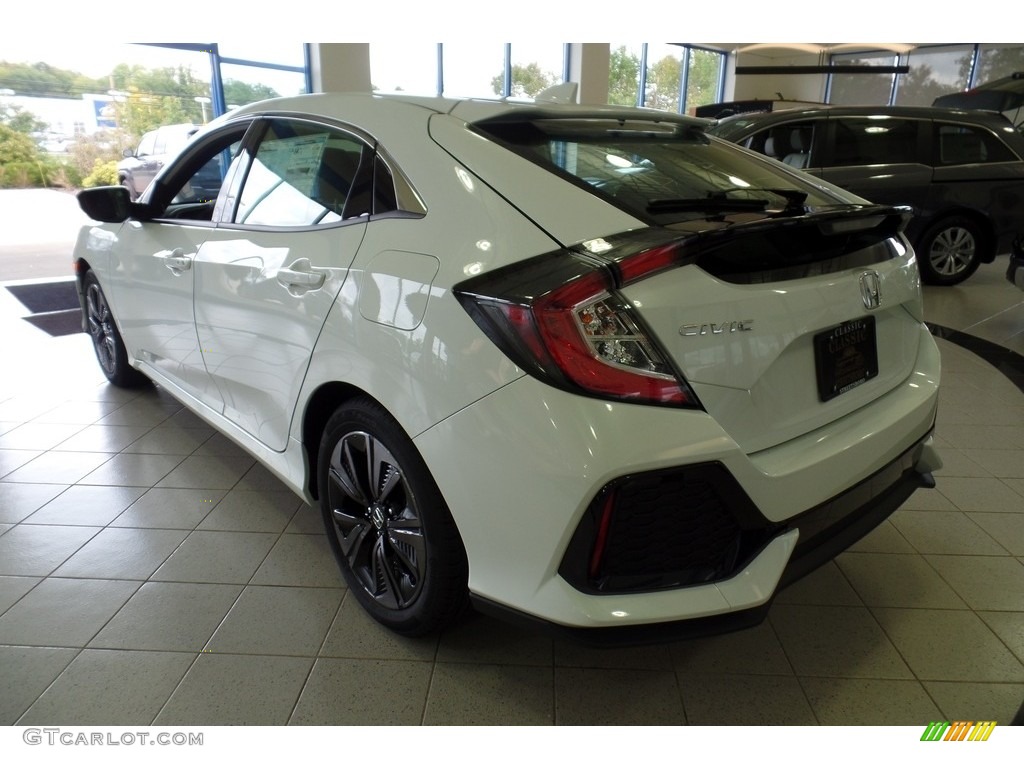 2017 Civic EX Hatchback - White Orchid Pearl / Black photo #2