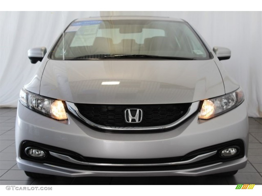 2015 Civic EX-L Sedan - Alabaster Silver Metallic / Black photo #4