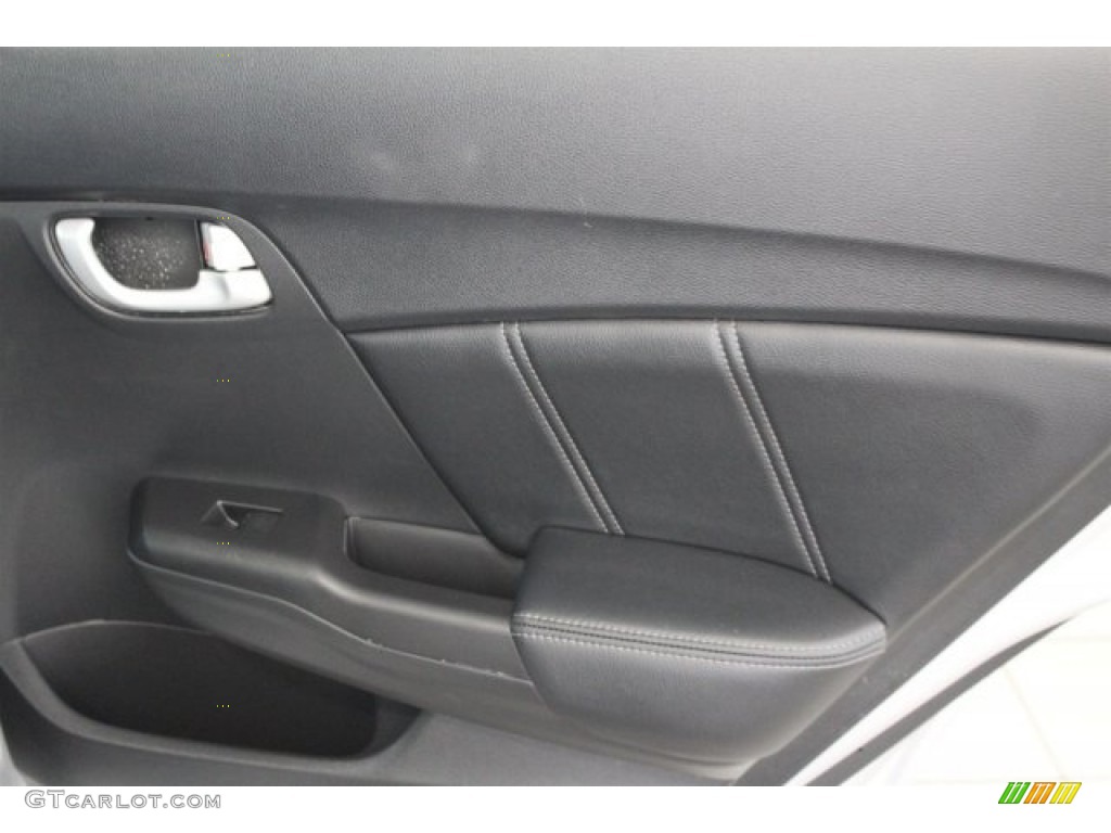 2015 Civic EX-L Sedan - Alabaster Silver Metallic / Black photo #32
