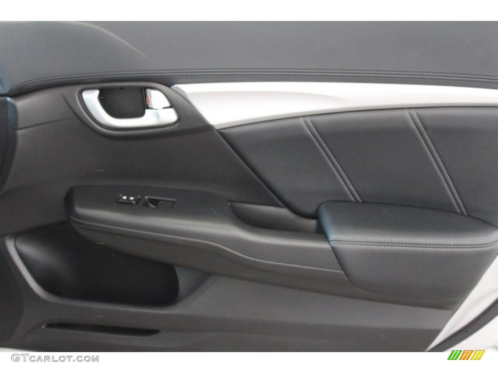 2015 Civic EX-L Sedan - Alabaster Silver Metallic / Black photo #34