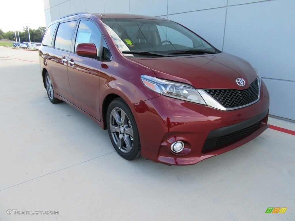 2017 Sienna SE - Salsa Red Pearl / Black photo #1