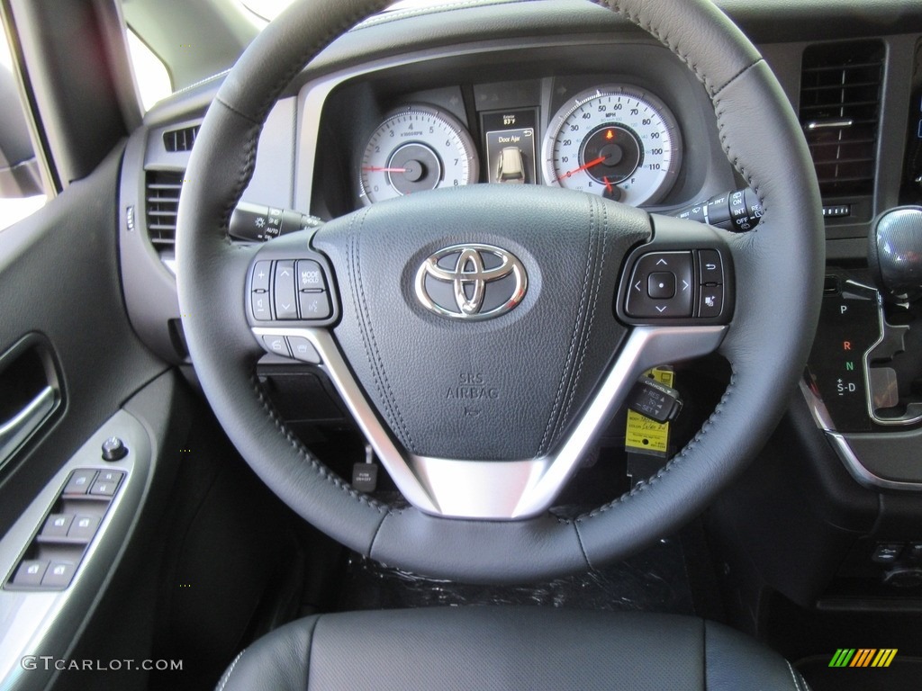 2017 Toyota Sienna SE Black Steering Wheel Photo #116165225