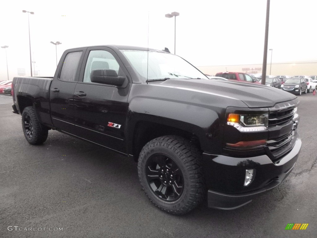 2017 Silverado 1500 LT Double Cab 4x4 - Black / Jet Black photo #3