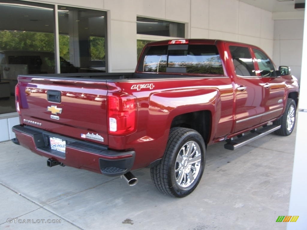 2017 Silverado 1500 High Country Crew Cab 4x4 - Siren Red Tintcoat / Dark Ash/Jet Black photo #20