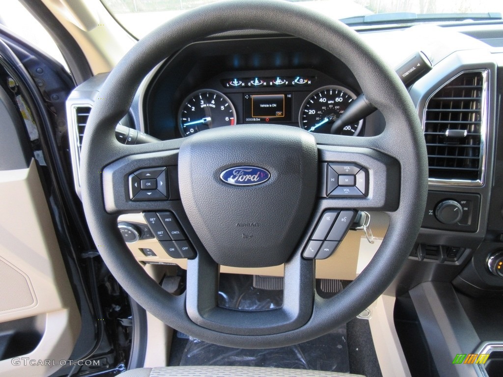 2017 Ford F250 Super Duty XLT Crew Cab 4x4 Camel Steering Wheel Photo #116172116