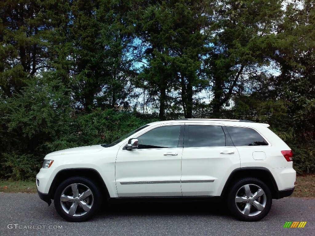 2012 Grand Cherokee Overland 4x4 - Stone White / New Saddle/Black photo #1