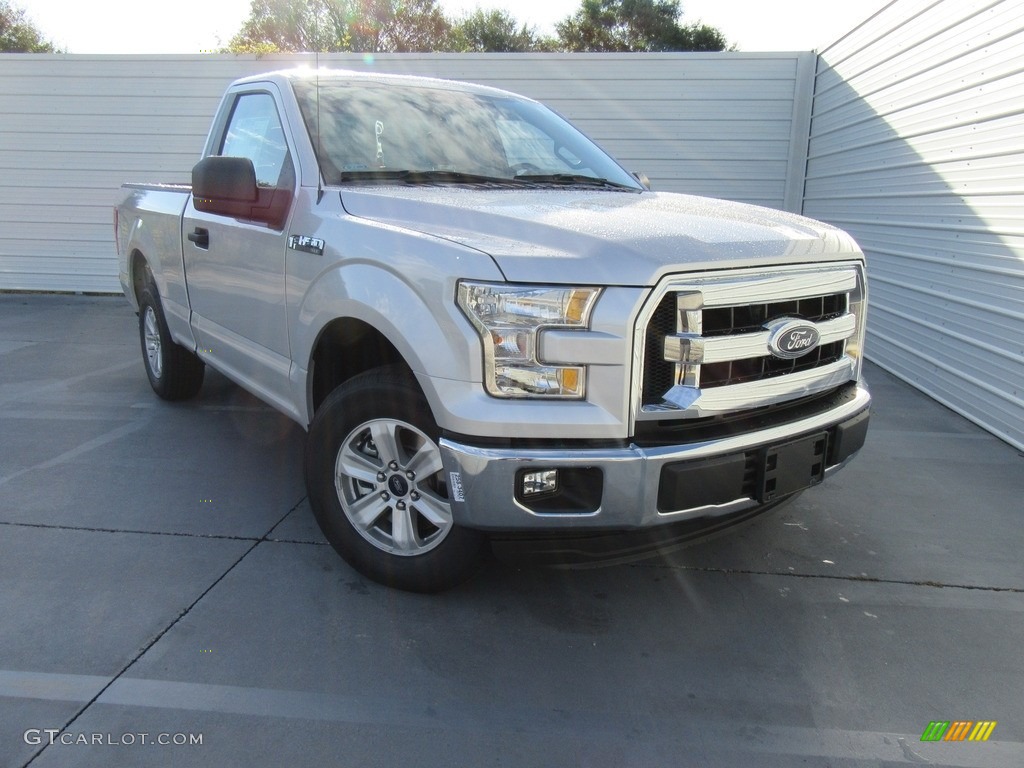 2016 F150 XL Regular Cab - Ingot Silver / Medium Earth Gray photo #2