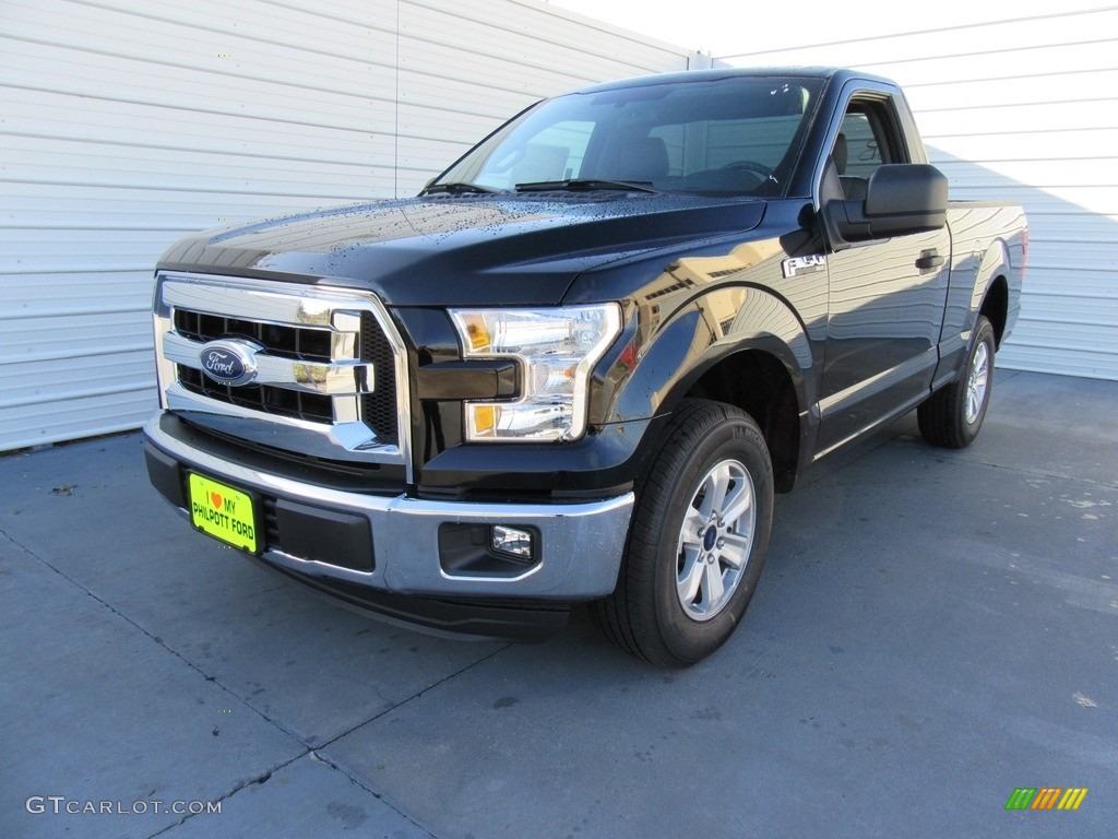 2016 F150 XL Regular Cab - Shadow Black / Medium Earth Gray photo #7