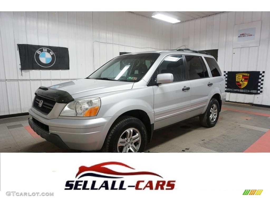 2003 Pilot EX-L 4WD - Starlight Silver Metallic / Gray photo #1