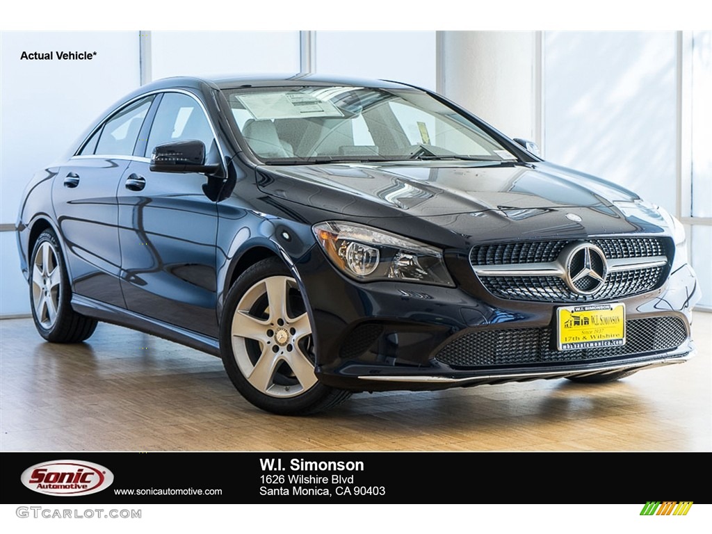 2017 CLA 250 4Matic Coupe - Lunar Blue Metallic / Crystal Grey photo #1