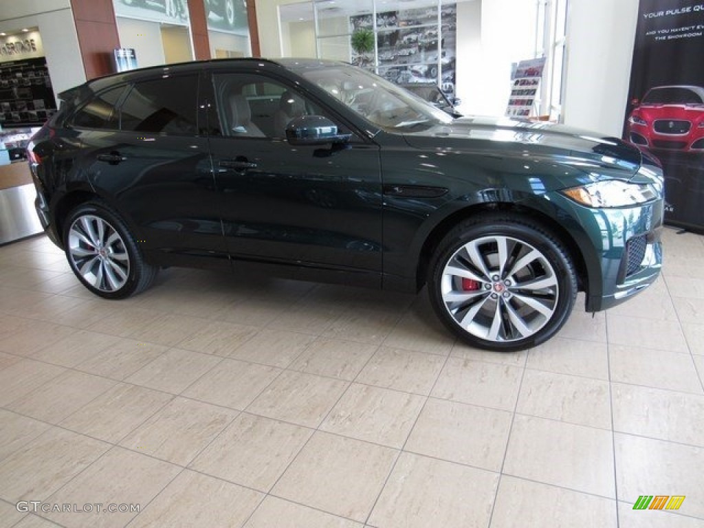 2017 F-PACE 35t AWD S - British Racing Green / S Brogue/Light Oyster photo #1