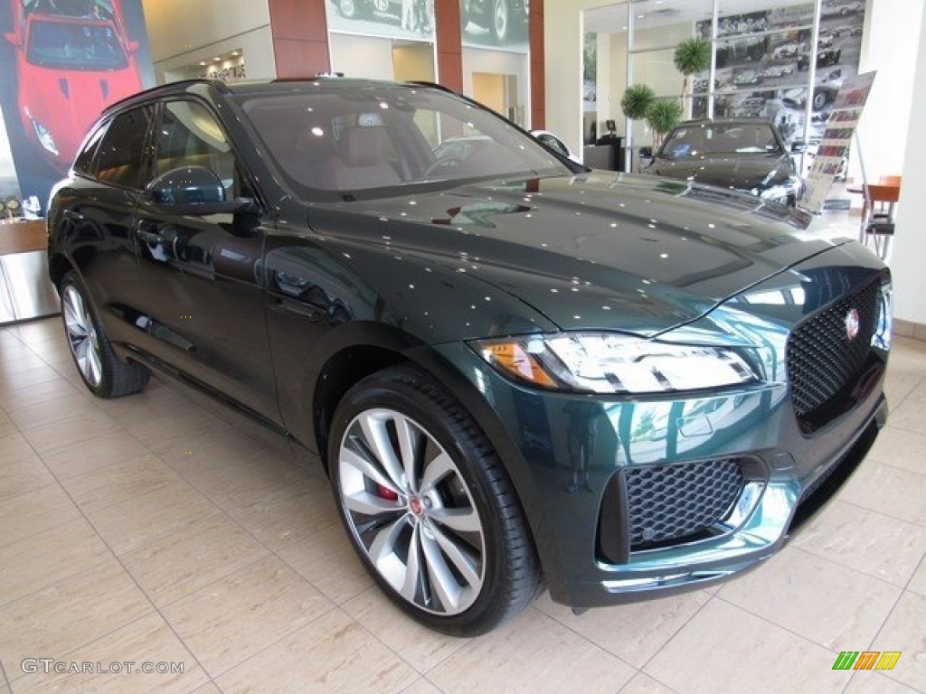 2017 F-PACE 35t AWD S - British Racing Green / S Brogue/Light Oyster photo #2