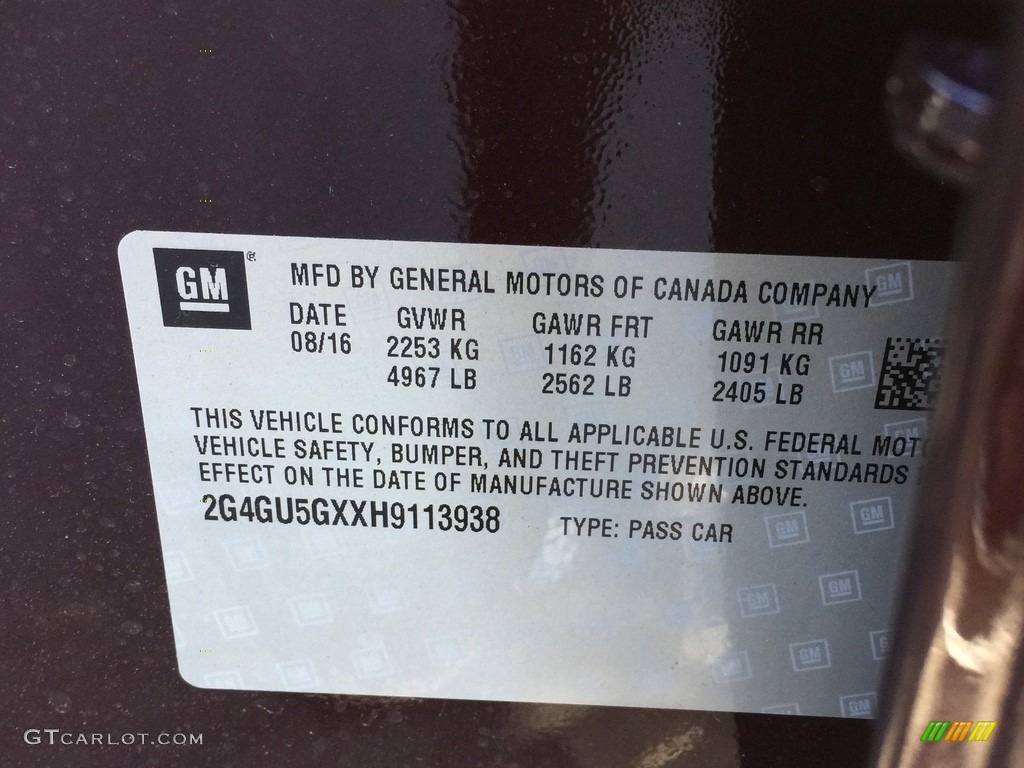 2017 Regal GS AWD - Black Cherry Metallic / Ebony photo #11