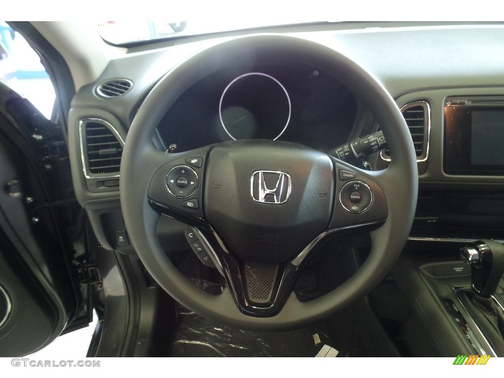 2017 Honda HR-V EX AWD Black Steering Wheel Photo #116188277
