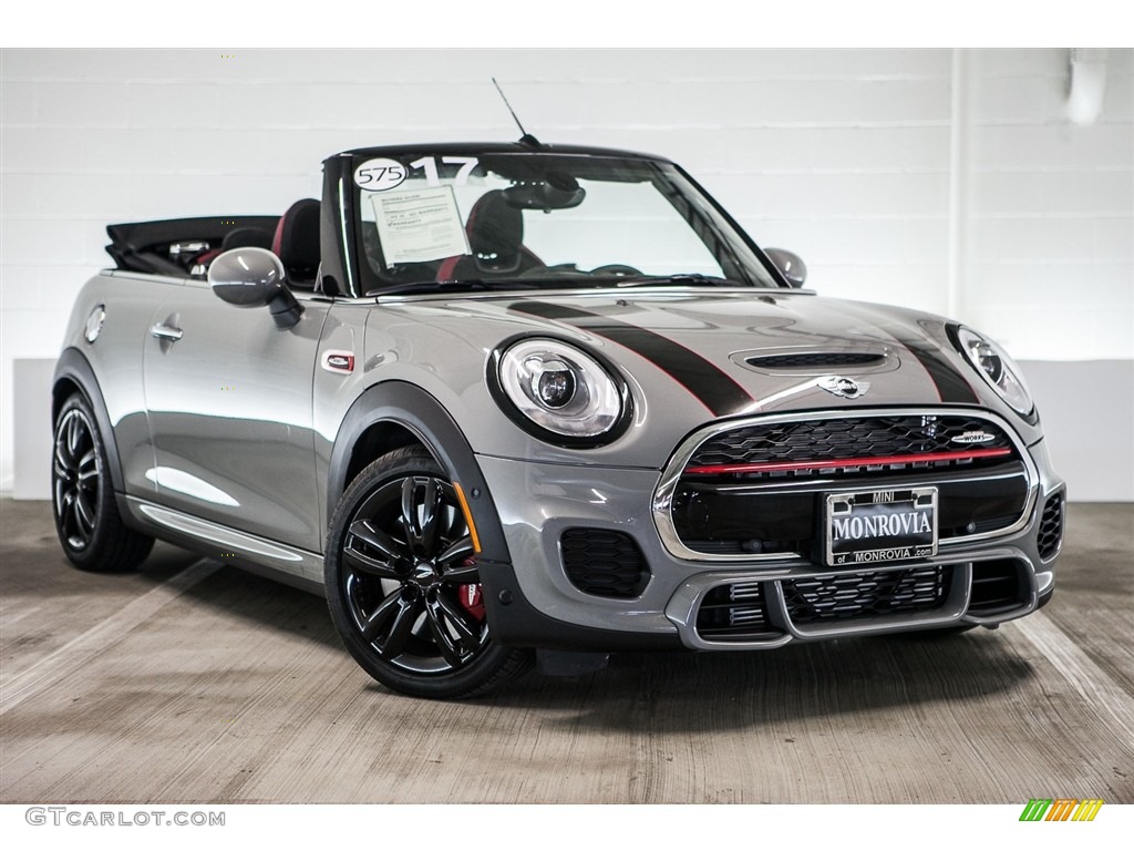 Moonwalk Grey Metallic 2017 Mini Convertible John Cooper Works Exterior Photo #116188493
