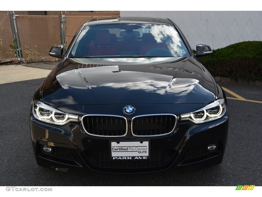 2016 3 Series 340i xDrive Sedan - Jet Black / Coral Red photo #7