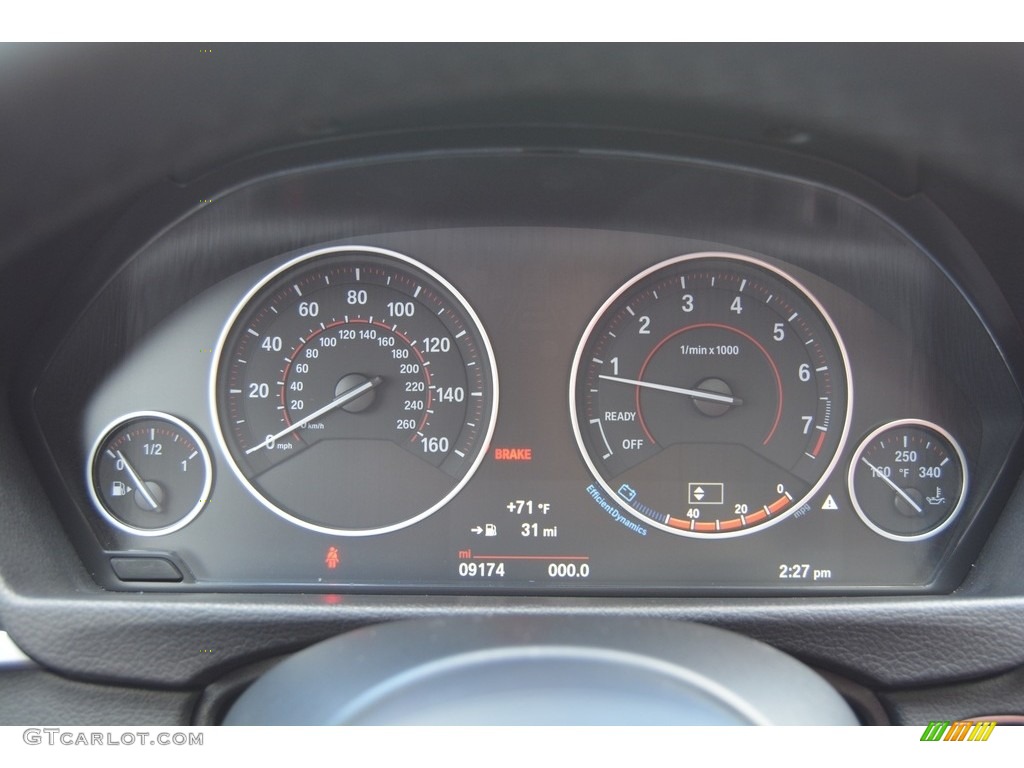 2016 BMW 3 Series 340i xDrive Sedan Gauges Photo #116191022