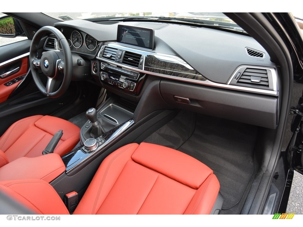 2016 3 Series 340i xDrive Sedan - Jet Black / Coral Red photo #27