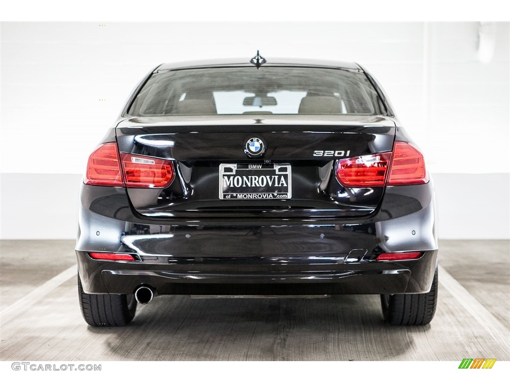 2014 3 Series 320i Sedan - Black Sapphire Metallic / Venetian Beige photo #3