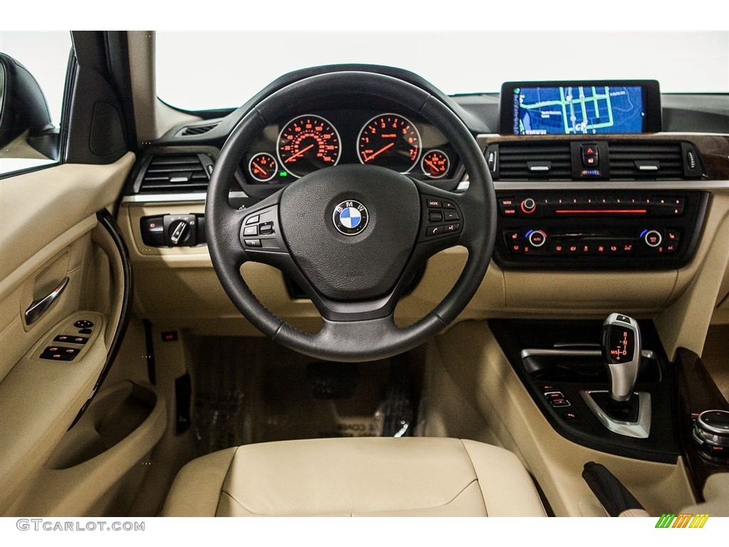 2014 3 Series 320i Sedan - Black Sapphire Metallic / Venetian Beige photo #4