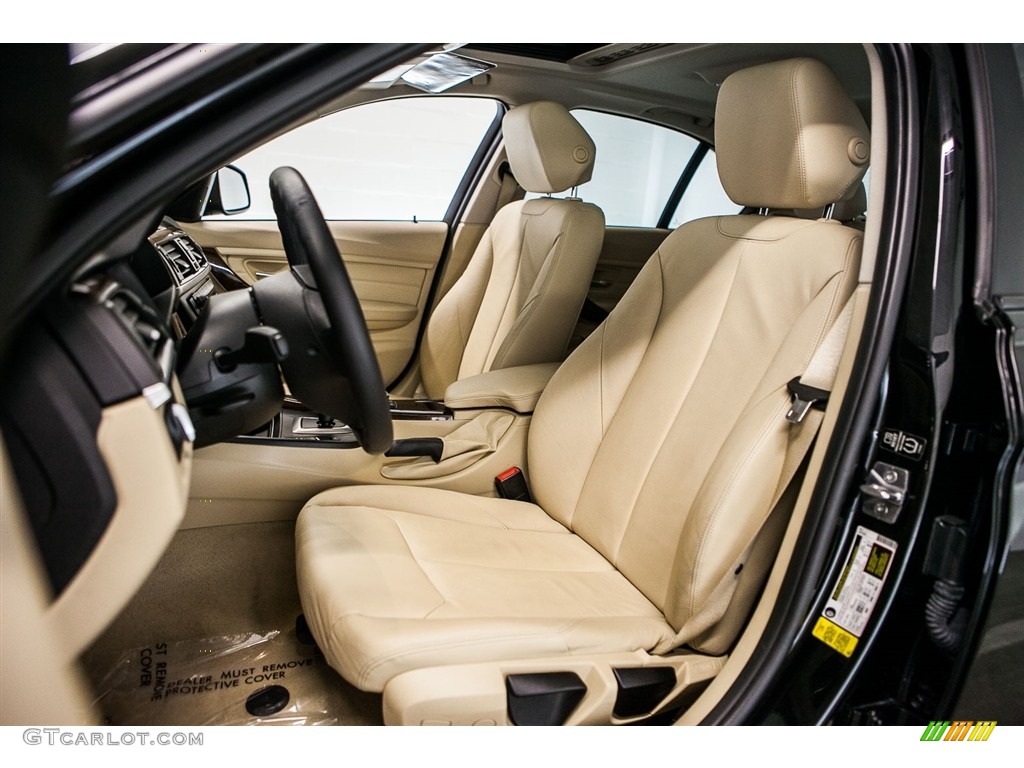 2014 3 Series 320i Sedan - Black Sapphire Metallic / Venetian Beige photo #6