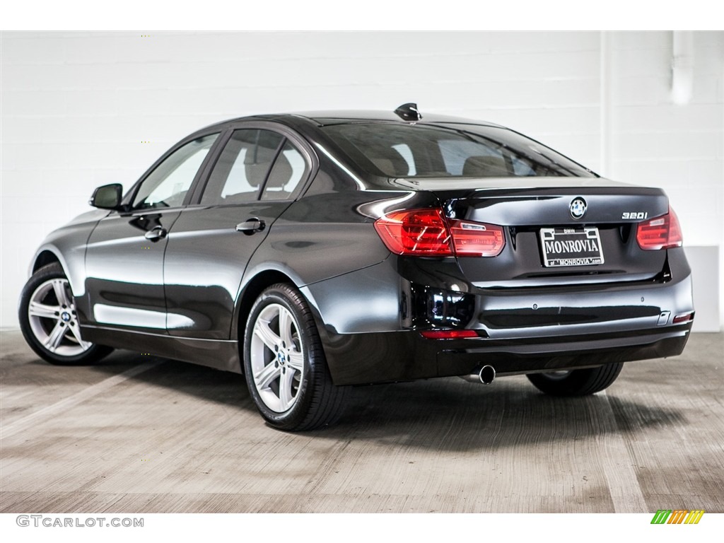 2014 3 Series 320i Sedan - Black Sapphire Metallic / Venetian Beige photo #10