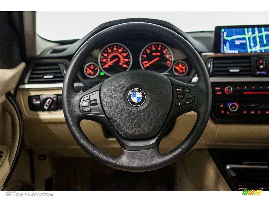 2014 3 Series 320i Sedan - Black Sapphire Metallic / Venetian Beige photo #16