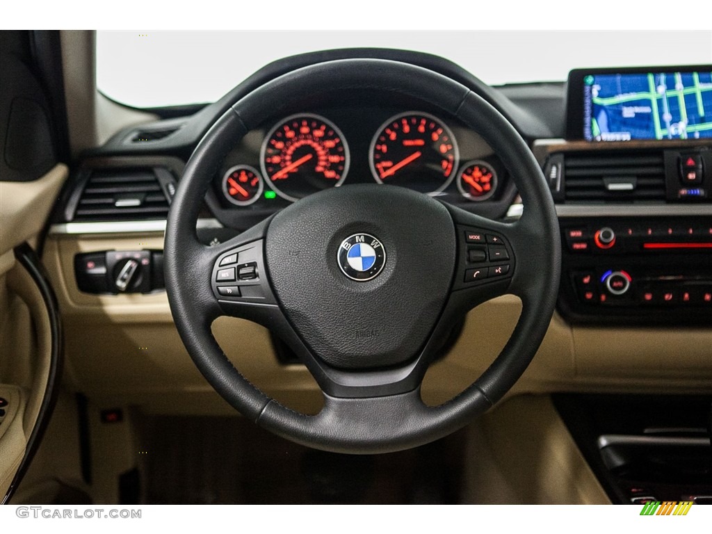 2014 3 Series 320i Sedan - Black Sapphire Metallic / Venetian Beige photo #16