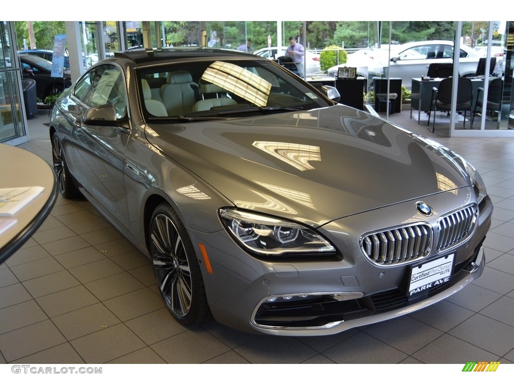 2016 6 Series 650i xDrive Coupe - Space Grey Metallic / Ivory White/Black photo #1