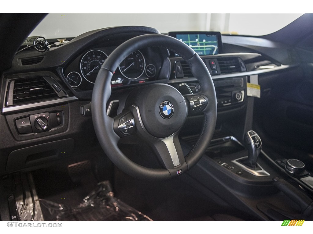 2017 4 Series 430i Gran Coupe - Carbon Black Metallic / Black photo #5