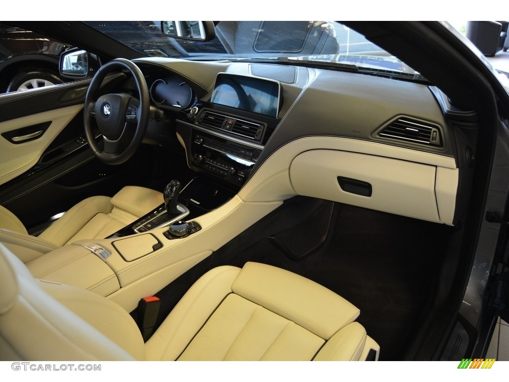 2016 BMW 6 Series 650i xDrive Coupe Ivory White/Black Dashboard Photo #116192702