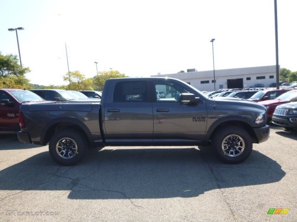 2017 1500 Rebel Crew Cab 4x4 - Granite Crystal Metallic / Rebel Theme Red/Black photo #8