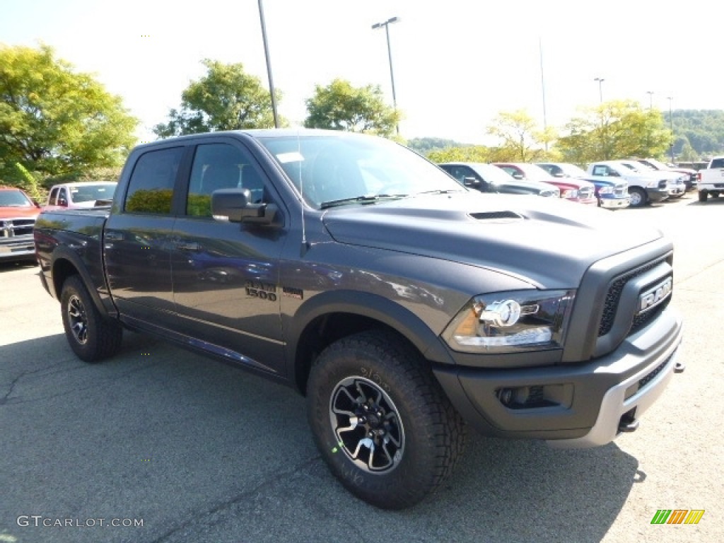 Granite Crystal Metallic 2017 Ram 1500 Rebel Crew Cab 4x4 Exterior Photo #116196624