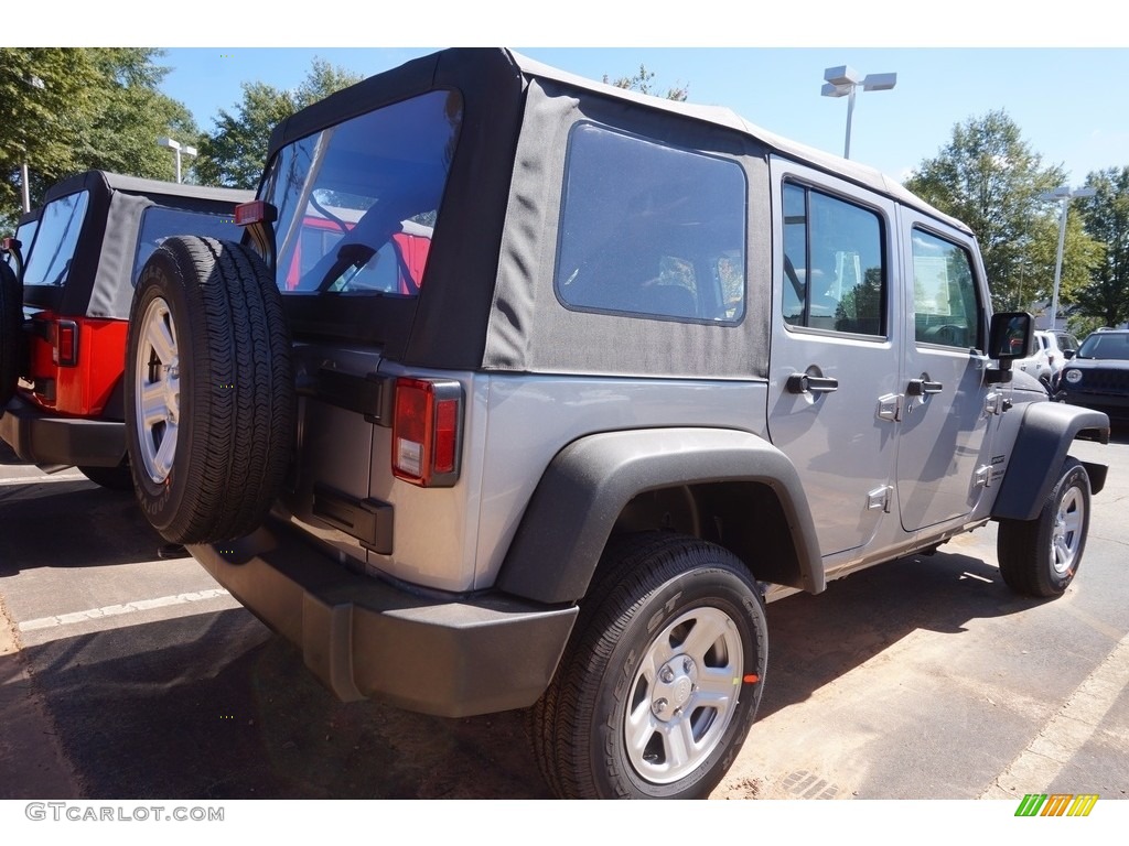 2017 Wrangler Unlimited Sport 4x4 - Billet Silver Metallic / Black photo #3