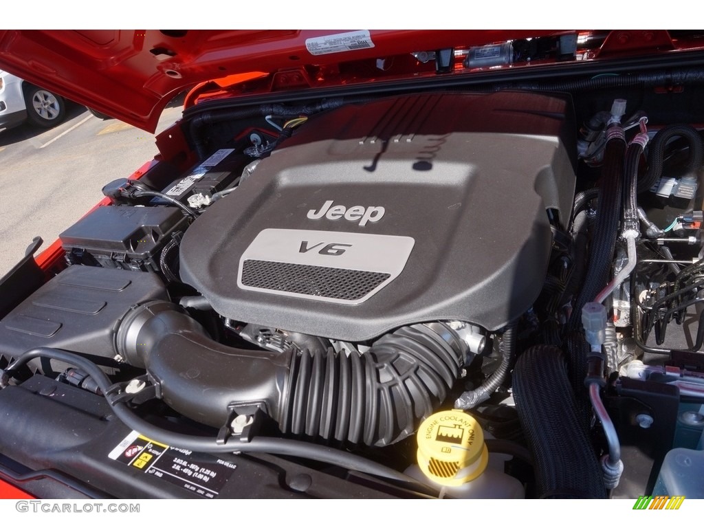 2017 Jeep Wrangler Unlimited Sport 4x4 3.6 Liter DOHC 24-Valve VVT V6 Engine Photo #116197233