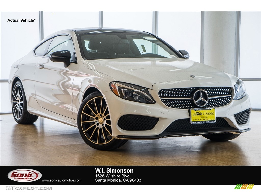 2017 C 300 Coupe - Polar White / Black photo #1