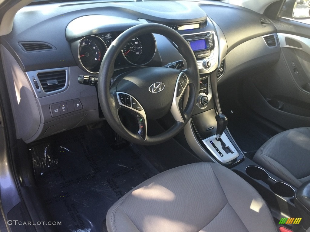 2012 Elantra GLS - Harbor Gray Metallic / Gray photo #9