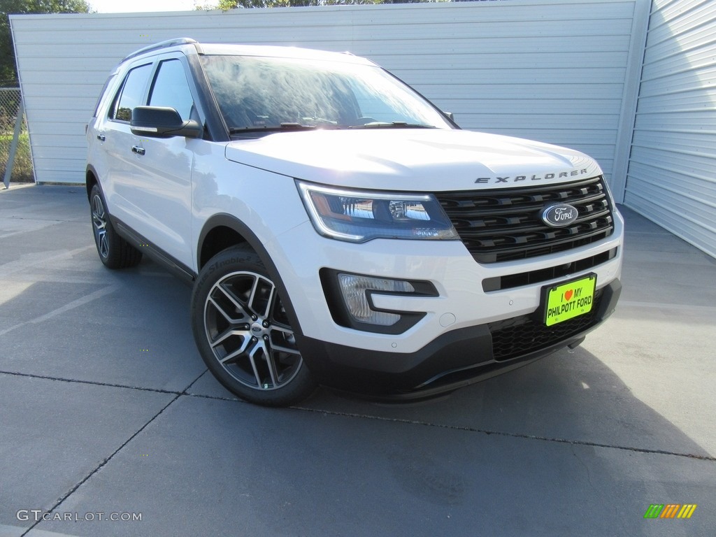 2017 Explorer Sport 4WD - White Platinum / Ebony Black photo #1