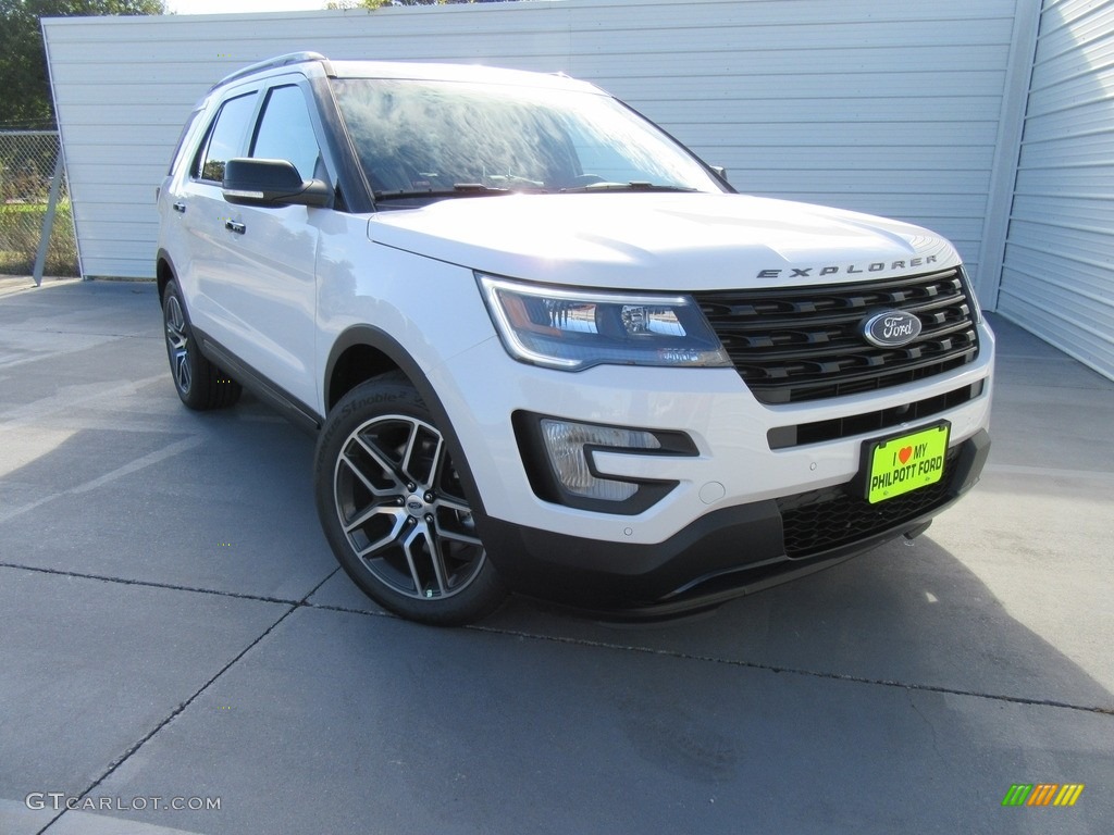 2017 Explorer Sport 4WD - White Platinum / Ebony Black photo #2