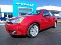 2010 Sangria Red Metallic Ford Focus SEL Sedan  photo #2