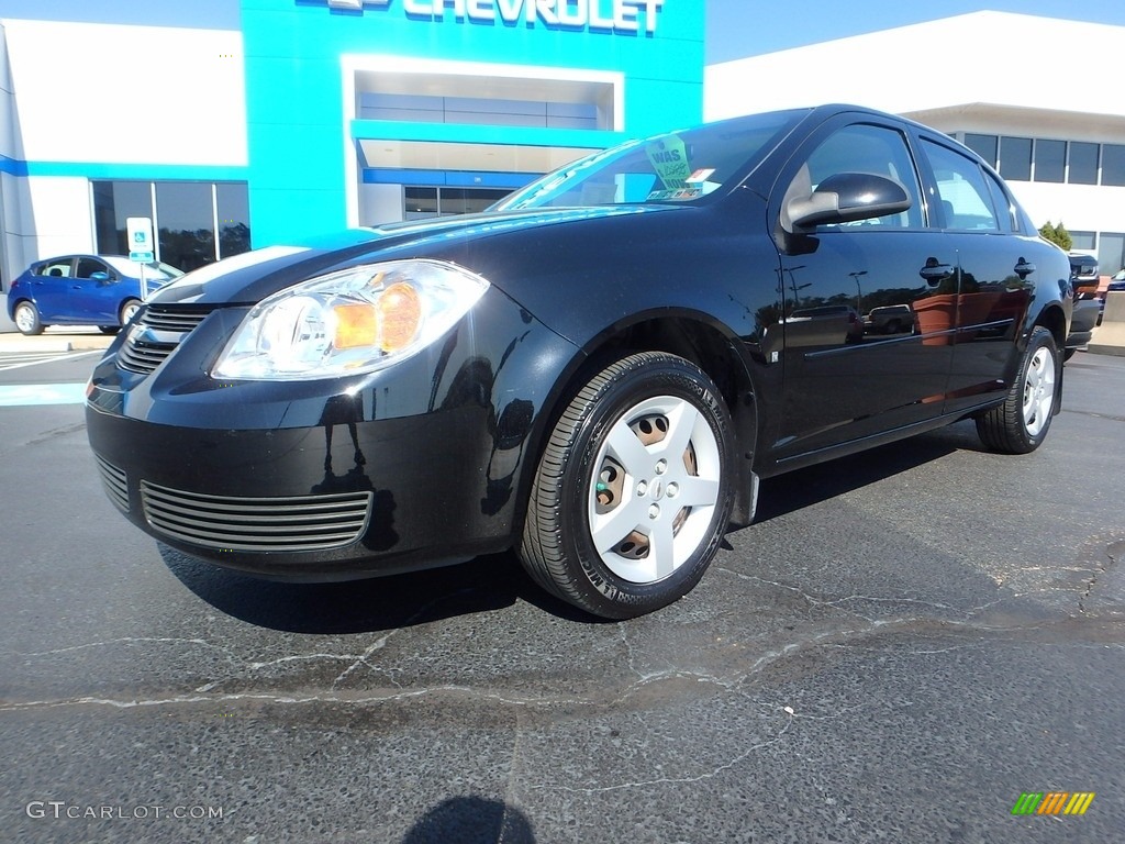 2007 Cobalt LT Sedan - Black / Gray photo #2