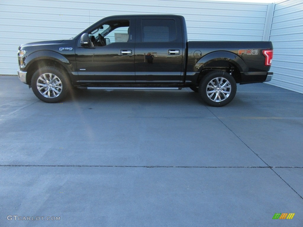 2016 F150 XLT SuperCrew 4x4 - Shadow Black / Medium Earth Gray photo #6