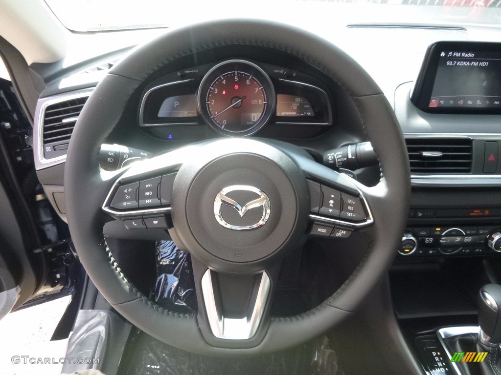 2017 Mazda MAZDA3 Grand Touring 4 Door Black Steering Wheel Photo #116209755