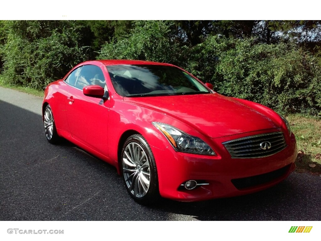 2012 G 37 S Sport Convertible - Vibrant Red / Wheat photo #4
