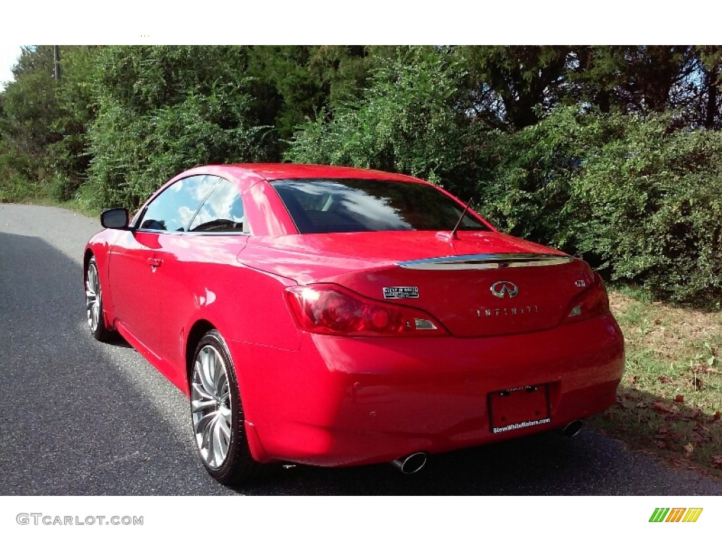 2012 G 37 S Sport Convertible - Vibrant Red / Wheat photo #8