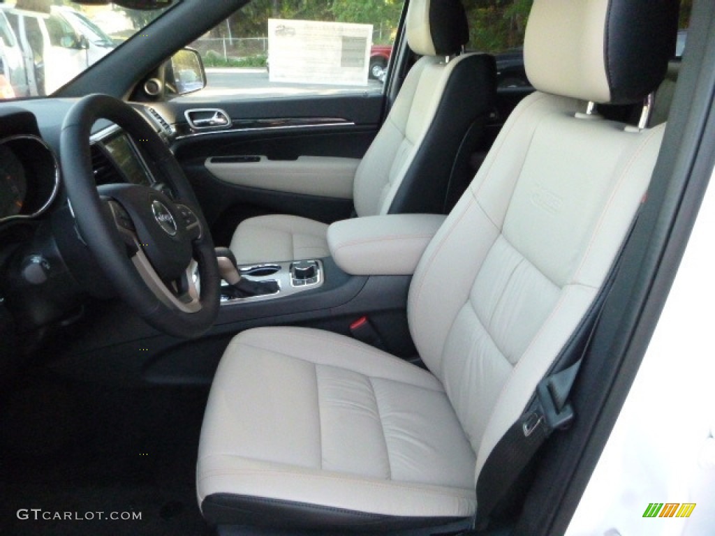 Black/Light Frost Beige Interior 2017 Jeep Grand Cherokee Limited 4x4 Photo #116211744