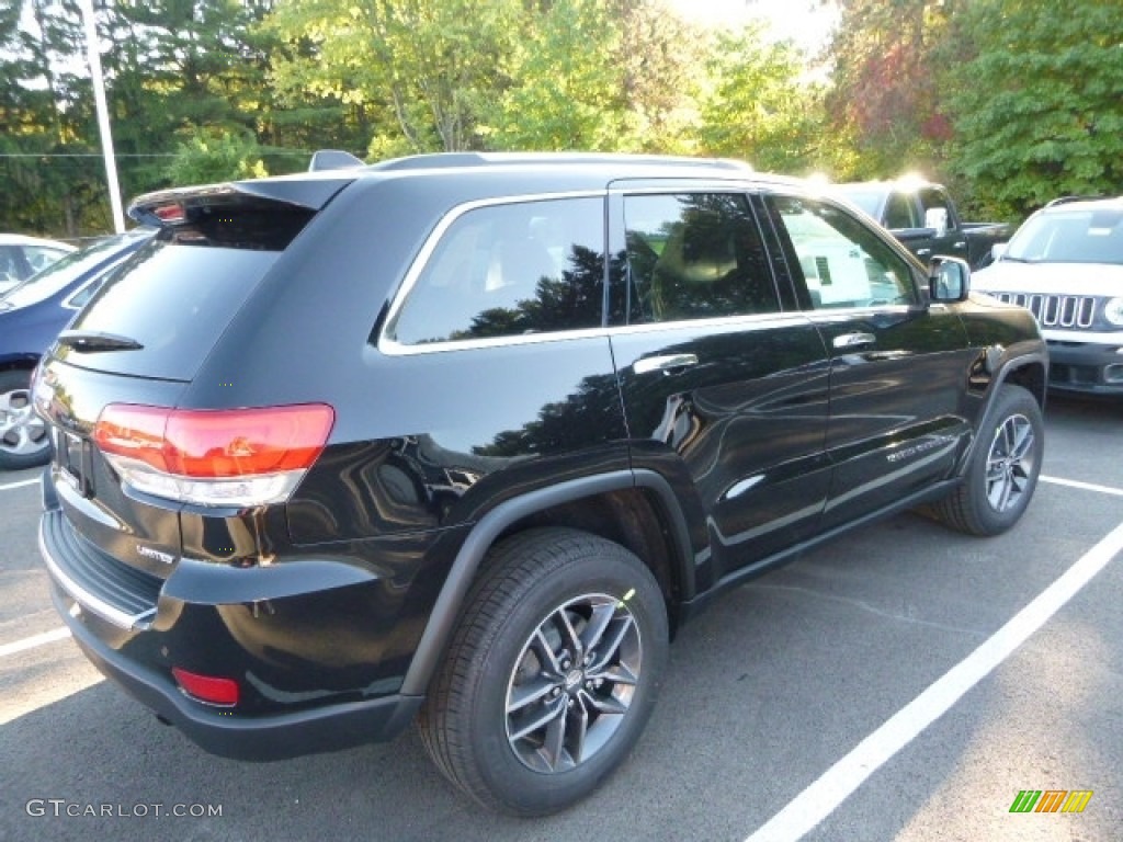 2017 Grand Cherokee Limited 4x4 - Diamond Black Crystal Pearl / Black photo #6
